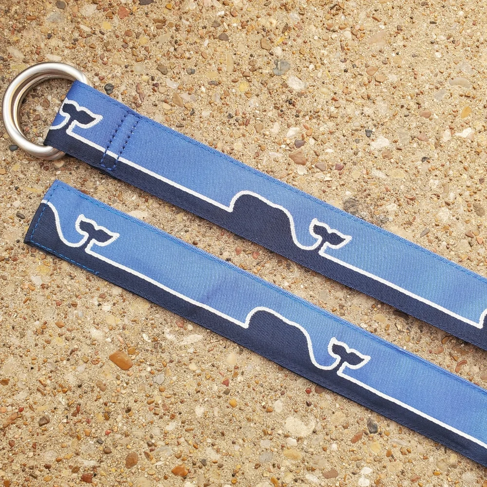 Vineyard Vines Blue Whale D Ring Youth Belt XL